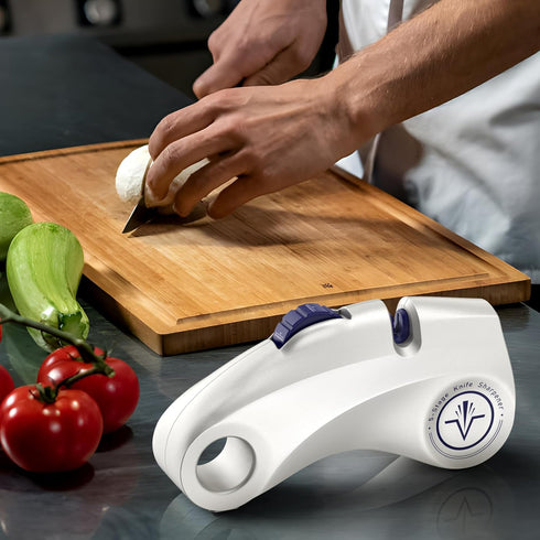 Homly Knife Sharpeners with Multifunctional 5-Stage Sharpening Angles 15°, Polishing Kitchen Knife Sharpener, Professional Knife Sharpener with Di...