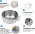 2pcs VVNIAA Stainless Steel Bird bowls, Durable Bird Water Bowl, Bird Feeding Cups, Chinchilla Food Bowl, Bird Dishes for Cage, Bird Cage Feeders ...