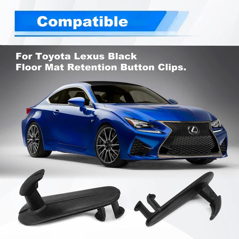 4Pcs Car Floor Mat Clips Floor Carpet Clips Fixing Hooks Compatible with Toyota Lexus Cargo Fastener, Cargo Mat Clip Accessories Black...