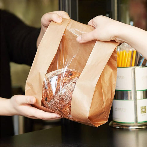 10 Pack Large Paper Bread Bags for Homemade Sourdough Loaves Bread Bags with Window for Homemade Bread Gift Giving, Sourdough Bread Packaging Stor...