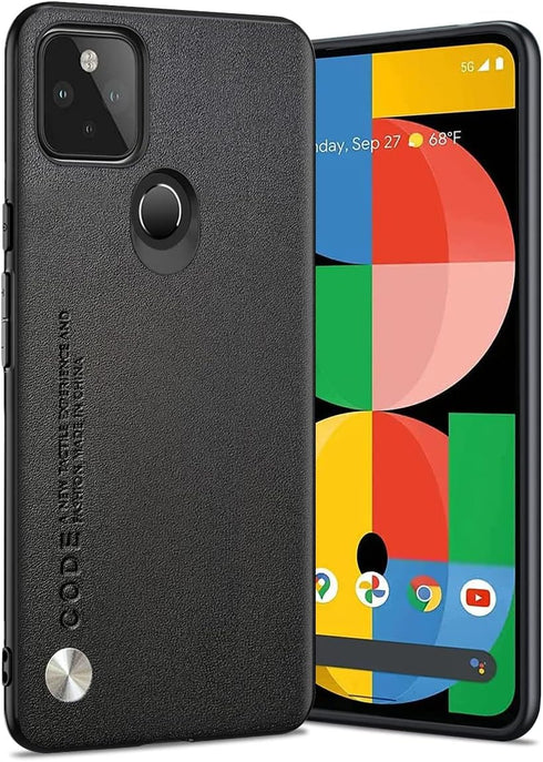 for Google Pixel 5 Case (2020), Soft TPU Artificial Leather Case,Extremely Light Ultra-Light Camera Protection Leather Cover Case for Google Pixel...