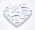Baby Bib for Drooling and Teething - Highly Absorbent, Machine Washable, Durable, Soft Snap Closure, Pacifier Clip - Let's Go Fishing...