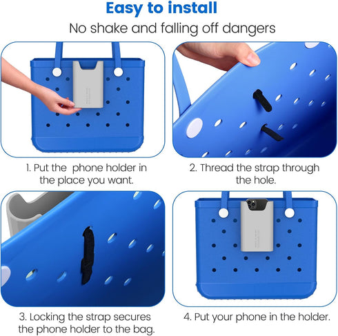 OUTXE Silicone Phone Holder for Bogg Bag, Phone Case Holder Charms Accessory Compatible with All Bogg Bags, Cell Phone Holder for Bogg Bag, Phone ...