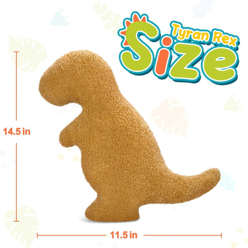 Dino Nugget Pillow for Birthday Gifts, Dinosaur Chicken Nuggets Plush Funny Gifts for Boys Girls, Plush Nuggets Dinosaur Stuffed Animal, Dino Pill...