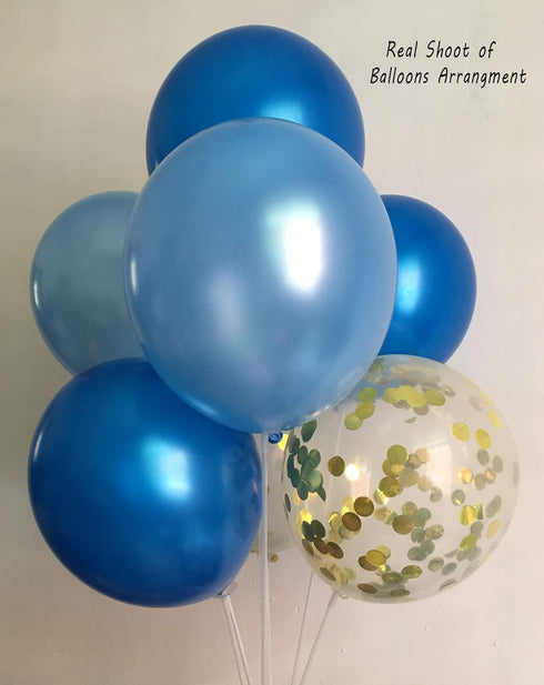 Confetti Balloons Gold Blue Metallic Balloon Wedding Baby Bridal Shower Birthday Party Favor Suppliers 12inch 50packs...