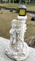 Solar Powered Garden Ornaments, Decorative Fairy Statue with Solar Lantern Light Outdoor Garden Decoration Ornament Table Top Sculpture Lighting W...