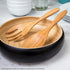 Dehaus® Large Premium Bamboo Salad Tongs - Eco Friendly Wooden Serving Spoons - Salad Serving Utensils - Salad Tosser Forks - Giant Wood Salad Ser...
