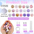 100pcs Bubblegum Beads 20mm Chunky Beads Large Gumball Rhinestone Pearl Beads with 96pcs Tiny Round Spacers, Extender Chains, Beading Wire (Pink &...
