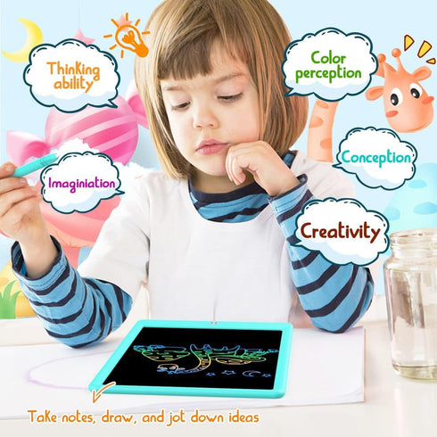 LCD Writing Tablet Doodle Board,10.5 inch Colorful Drawing Pad,Electronic Drawing Tablet, Drawing Pads,Travel Gifts for Kids Ages 3 4 5 6 7 8 Year...