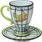 Flights of Fancy Bird Cup/Saucer Set, 3-1/2-Inch...