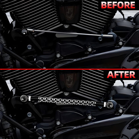 Amazicha Shift Linkage Gear Motorcycle Shifter Linkage Black Compatible for Harley Davidson Softail Dyna Touring Street Glide Electra Glide Road G...