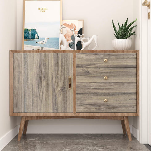 Gray Wood Peel and Stick Wallpaper Wood Grain Contact Paper for Countertops Rustic Wood Wallpaper Peel and Stick Waterproof Self Adhesive Removabl...