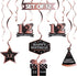LINGTEER Happy 12th Birthday Decorations - 12Pcs Birthday Black & Rose Gold Swirls Streamer Set,Cheers to Twelve Years Old Bday Party Decorations ...