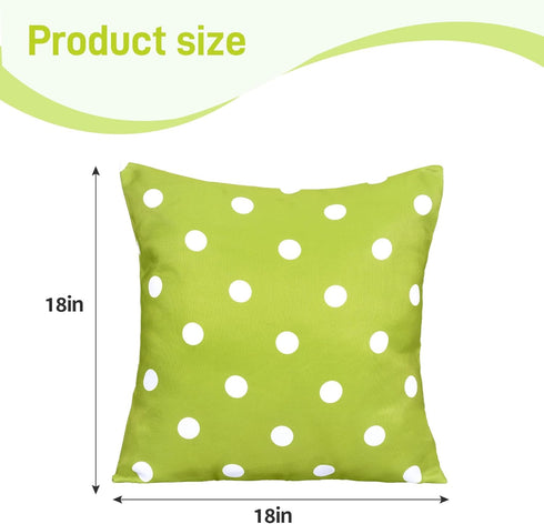 Poise3EHome Outdoor Throw Pillow Covers Set of 2 Waterproof Decorative Pillow Covers for Living Room, Couch, Patio, Spring, 18X18 Inches, Green Po...