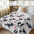 BlessLiving Boston Terrier & Frenchie Dog Plush Blanket - Red Heart Cute Puppy Dog Cozy Fleece Throw for Kids, Girls & Women - White - 50 x 60 Inc...
