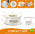 KAYCROWN Teapot Warmer, Ceramic Tea Warmer with Tealight Holder, Teapot Heater for Heating Coffee, Milk, Tea Light Heater, Candle Warmer (White)...