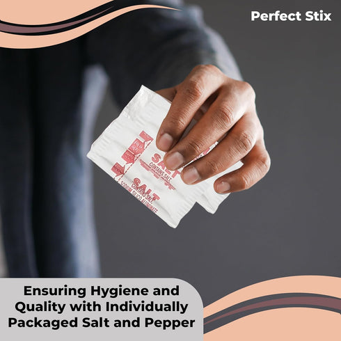 Perfect Stix - Salt and Pepper Packets-200 Salt and Pepper Packets Combo -100 of Each (200 Total Packets)...