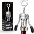 IPOW Wine Opener, Zinc Alloy Wine Bottle Opener, Wing Corkscrew Heavy Duty, Manual Multifunctional Cork Screw for Waiter, Silver...