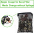 10 Pieces 3" x 4" Aquarium Filter Media Bags Small,Mini Fish Tank Media Mesh Filter Bags for Activated Carbon,Ceramic Rings,Mesh Reusable Bags wit...