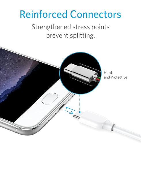 Anker USB C Cable, Powerline USB 3.0 to USB C Charger Cable (3ft) with 56k Ohm Pull-up Resistor for Samsung Galaxy Note 8, S8, S8+, S9, Oculus Que...
