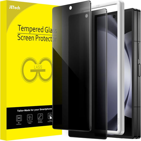 JETech Front Privacy Screen Protector for Samsung Galaxy Z Fold 6, Anti-Spy Tempered Glass Film with Easy Installation Tool, Case-Friendly, 2-Pack...