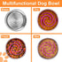 2-in-1 Metal Dog Bowl with Slow Feeder Insert, Stainless Steel Dog Bowls Food Grade 304, Water Food Bowl with Anti-Slip Silicone Base for Small & ...