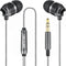 Betron B25 Earphones, Noise Isolating in-Ear Wired Headphones with Strong Bass, Tangle-Free Cord, Lightweight, Carry Case and Soft Earbud Tips (Bl...