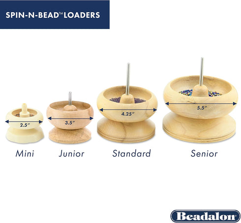 Beadalon Spin-N-Bead, Mini Size Bead Spinner Bowl Includes 1 Curved Big Eye Needle for Easy Bead Stringing and Jewelry Making, Natural...