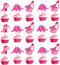 48pcs Pink Dinosaur Cupcake Toppers Baby Shower Birthday Decorations for Girl Dinosaur Party Supplies Dinosaur Cake Topper...