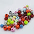 15 Styles Sports Beads Football Baseball Basketball Tennis Volleyball Soccer with 1 Roll of Elastic Rope and a Plastic Box for DIY Bracelet Neckla...