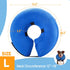 Inflatable Dog Cone Collar - Pet Surgery Recovery Puppy Soft Adjustable Donut Elizabethan Neck Pillow Alternative for Large Dogs - Blue...