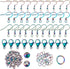 PH PandaHall 120pcs Rainbow Color Earring Making Kit 3 Sizes Fish Hook Ear Wire with Loop 304 Stainless Steel French Earring Hooks Lobster Claw Cl...