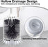 RV Toilet Bowl Brush and Holder, Ventilated Toilet Cleaner Brush with Long Handle and Flexible Bristles, Wall Mount for Motorhome Travel, Travel T...