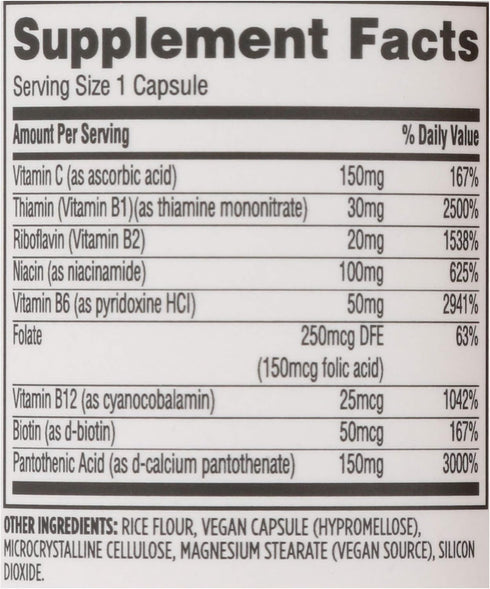 365 by Whole Foods Market, Vitamin B Stress Complex with Vitamin C, 60 Veg Capsules...