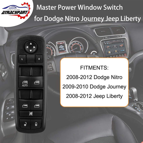 Master Power Window Switch Driver Side | 8+13 PINS Check Required | Replacement for 2008-2012 Dodge Nitro Jeep Liberty, 2009-2010 Dodge Journey | ...