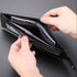 Men Wallet with Clip Black PU Material 3 Credit Card Holder 2 Money Pockets 1 Clear Window Suitable for Men Women Gifts without RFID Slim Small Wa...