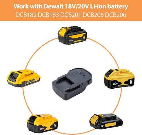 Adapter Converter for Dewalt 20V DCB205 DCB206 Li-ion Battery to Ridgid AEG 18V Hyper li-ion Power tool Battery...