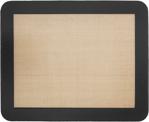 Silicone Baking Mats for 12 Inch Cake Pan/12x12 Cheesecake Pan/Toaster Oven Air Fryer Liner, 11.75"Square Food Grade Silicone Mats (Black, 1x Sili...