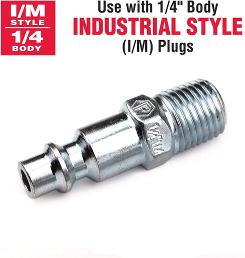Primefit M1404-4 2-Way T-Style Air Manifold with Industrial 6-Ball Brass Couplers, 1/4"...