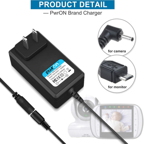 PwrON DC 5V Adapter Fits for Motorola MBP33S MBP36S MBP36XL MBP38S MBP41S MBP43S MBP843 MBP853 MBP854 MBP855 MBP-33SPU MBP33SBU MBP36SBU MBP36S-PU...