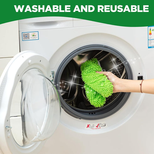 8PCS Reusable Microfiber Mop Pads Washable Wet Pads Compatible with Swiffer Sweeper Refills Pads for Wet & Dry Sweeping Cloths Mop Head Replacemen...