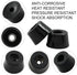 12PCS Cutting Board Feet, 0.47" W x 0.79" H Rubber Feet for Cutting Board with with Steel Matching Screws, Non-Slip Rubber Cutting Board Legs for ...