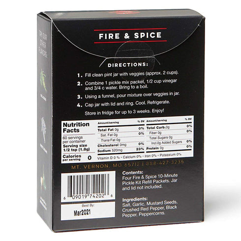 Fire & Spice Pickle Kit Refill...