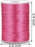 2mm x 100 Yards Satin Nylon Trim Cord, Rattail, Chinese Knot, Kumihimo Cord (Pink)...