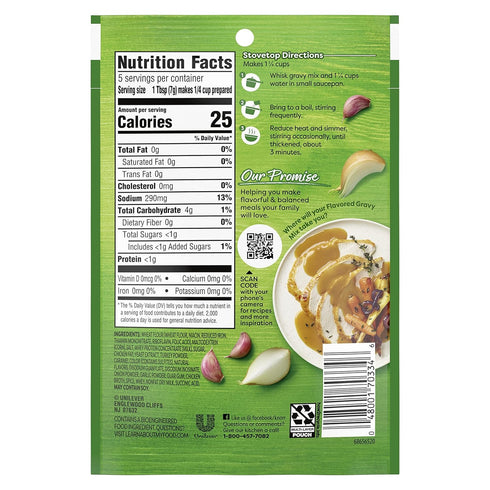 Knorr Turkey Gravy Mix Roasted Turkey For Delicious Easy Meals and Side Dishes Sauce and Gravy With No Artificial Flavors, No Added MSG 1.2 oz...