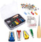 BUTUZE Fabric Bias Tape Makers Kit with Sewing Awl, Positioning Pin, Adjustable Binder Clip,Wooden Awl,Foot Press -Practical Bias Tape Maker Set f...