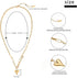 Cute Heart Necklaces for Women Mother's Valentines Day Gifts 18k Real Gold Plated Heart Necklace Small Heart Pendant Choker Necklaces for Women Da...