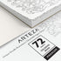 ARTEZA Adult Coloring Book, Doodle Designs, 72 Sheets, 6.4x6.4 Inches Coloring Pages, 100 lb Paper...