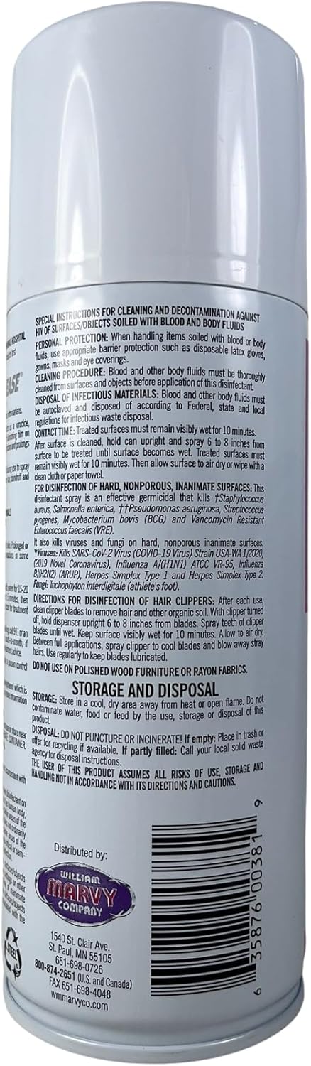 THEMONG William Marvy Mar V Cide Spray Disinfectant, Clipper Ease...
