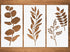 Tropical Leaf Stencils, Eucalyptus Leaf Ferns Leaf Wall Stencil 3 Packs for Furniture Canvas Home Decor Crafts Botanical Leaves Reusable Mylar Ste...